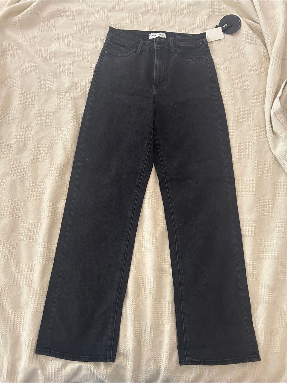Articles of society, high-rise wide leg crop black size 27 new with tags